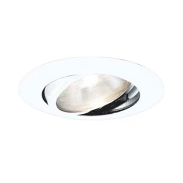 6 in. Adjustable Gimbal Ring Trim, White, Gorgeousglow, Mfr#: GO2594042
